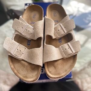 Birkenstock Arizona BS - modern suede antique white